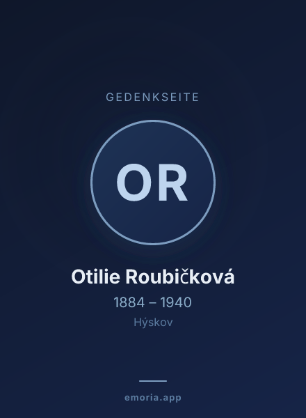 Gedenkportrait von Otilie Roubičková