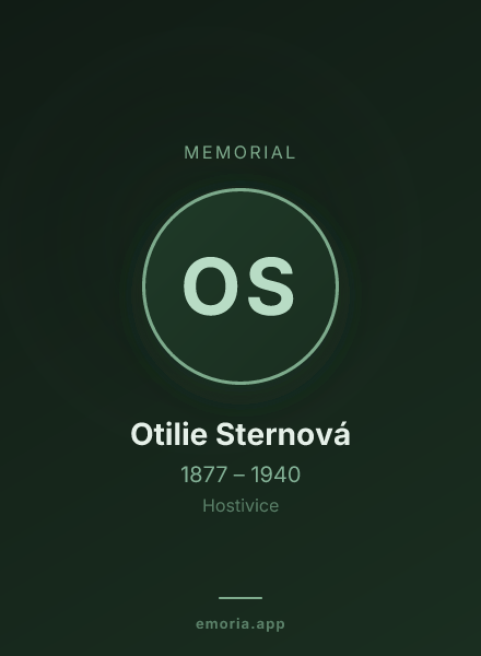 Memorial portrait of Otilie Sternová