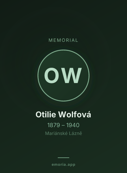Memorial portrait of Otilie Wolfová