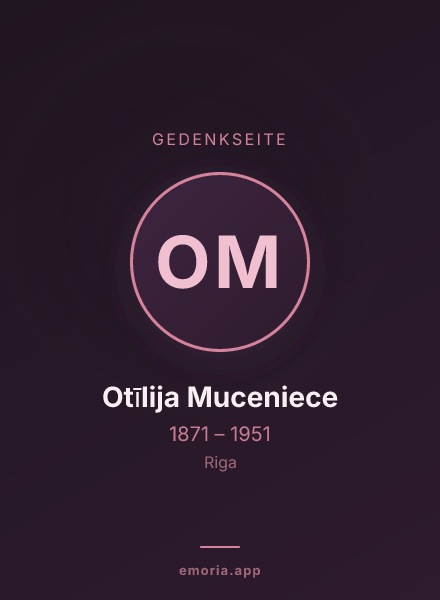 Gedenkportrait von Otīlija Muceniece