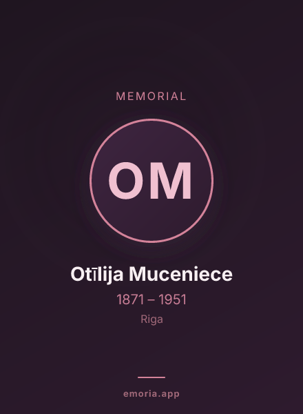 Memorial portrait of Otīlija Muceniece