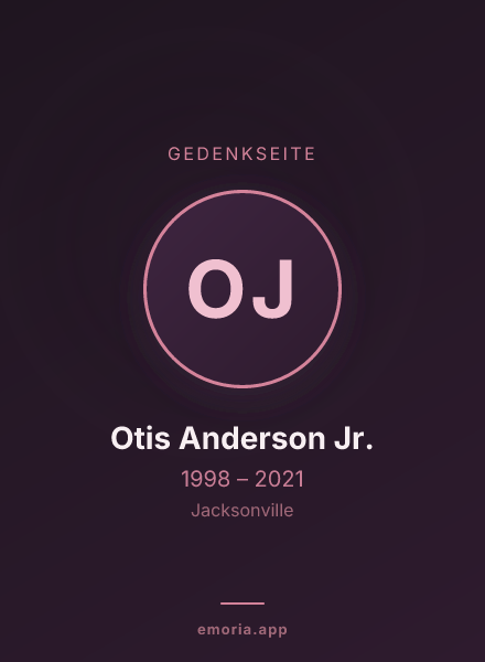 Gedenkportrait von Otis Anderson Jr.