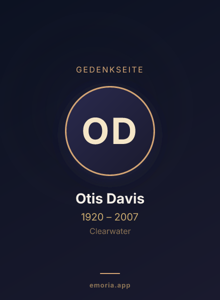 Gedenkportrait von Otis Davis