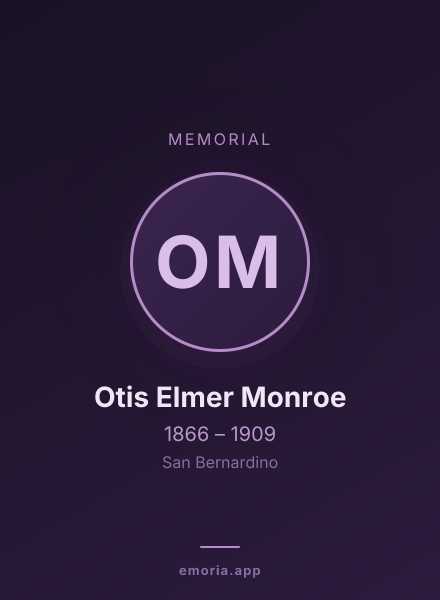 Memorial portrait of Otis Elmer Monroe