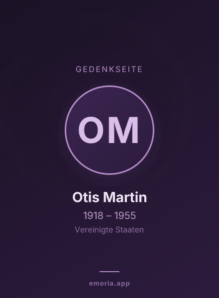 Gedenkportrait von Otis Martin