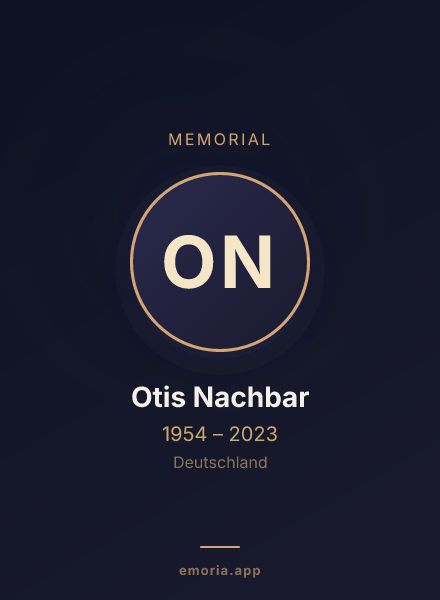 Memorial portrait of Otis Nachbar