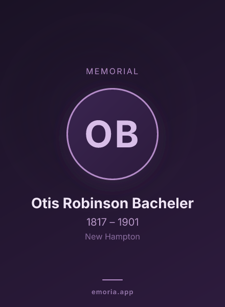 Memorial portrait of Otis Robinson Bacheler