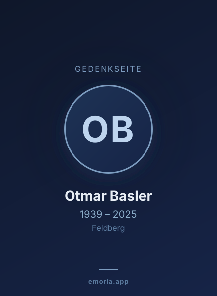 Gedenkportrait von Otmar Basler