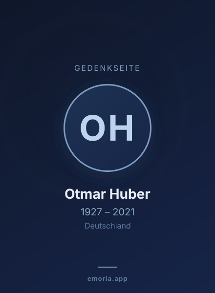Gedenkportrait von Otmar Huber