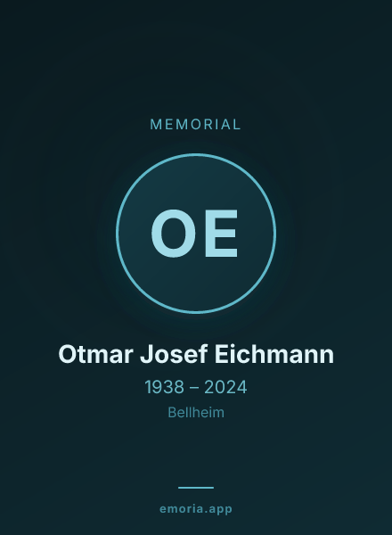 Memorial portrait of Otmar Josef Eichmann