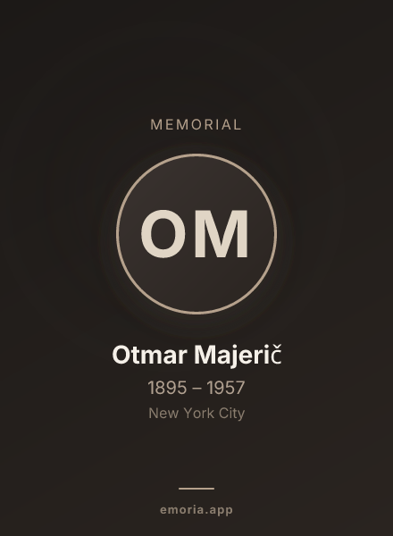 Memorial portrait of Otmar Majerič