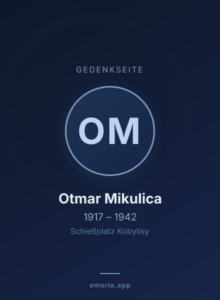 Gedenkportrait von Otmar Mikulica