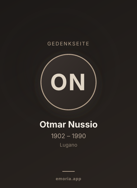 Gedenkportrait von Otmar Nussio