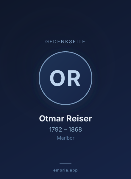 Gedenkportrait von Otmar Reiser