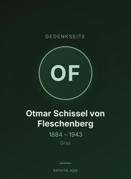 Gedenkportrait von Otmar Schissel von Fleschenberg