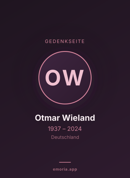 Gedenkportrait von Otmar Wieland