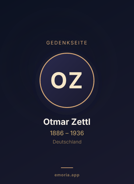 Gedenkportrait von Otmar Zettl