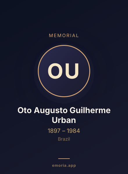 Memorial portrait of Oto Augusto Guilherme Urban