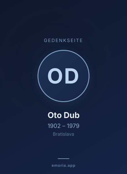 Gedenkportrait von Oto Dub