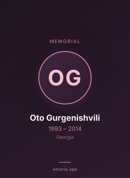 Memorial portrait of Oto Gurgenishvili