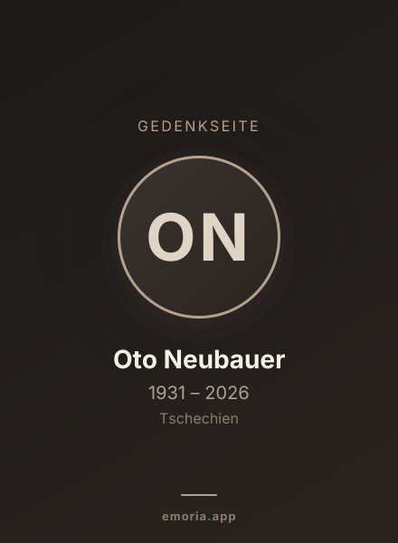 Gedenkportrait von Oto Neubauer