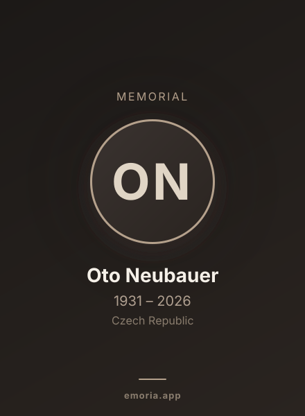 Memorial portrait of Oto Neubauer
