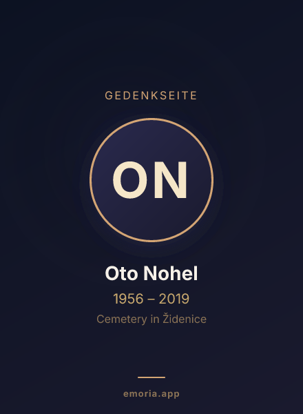 Gedenkportrait von Oto Nohel