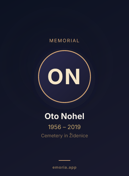 Memorial portrait of Oto Nohel