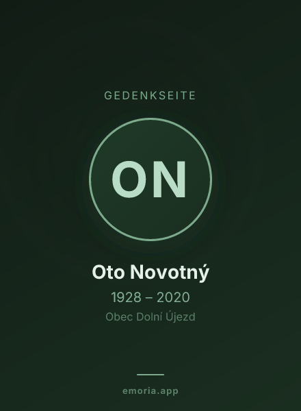 Gedenkportrait von Oto Novotný