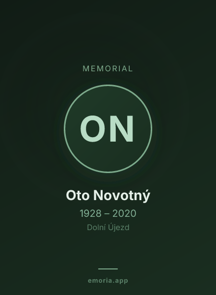 Memorial portrait of Oto Novotný