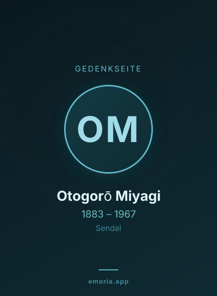 Gedenkportrait von Otogorō Miyagi