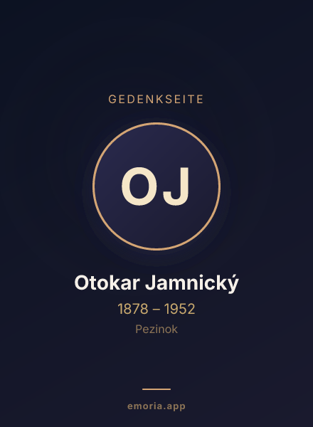 Gedenkportrait von Otokar Jamnický