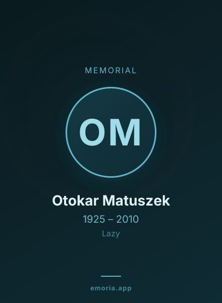 Memorial portrait of Otokar Matuszek