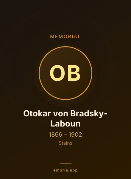 Memorial portrait of Otokar von Bradsky-Laboun