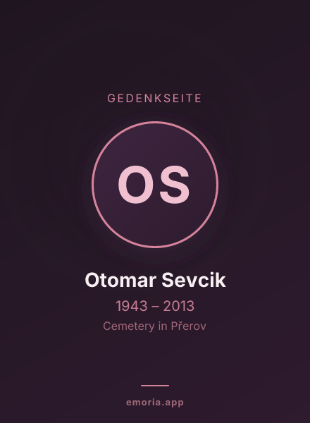 Gedenkportrait von Otomar Sevcik