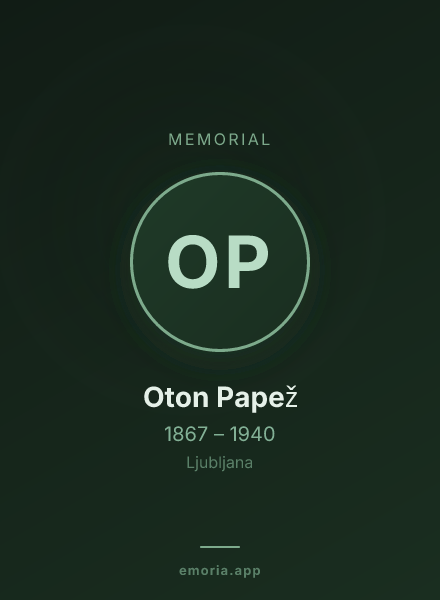 Memorial portrait of Oton Papež