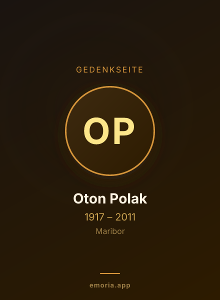 Gedenkportrait von Oton Polak