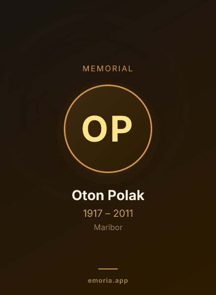 Memorial portrait of Oton Polak