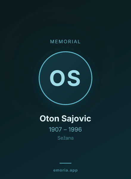 Memorial portrait of Oton Sajovic