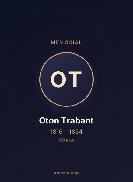 Memorial portrait of Oton Trabant