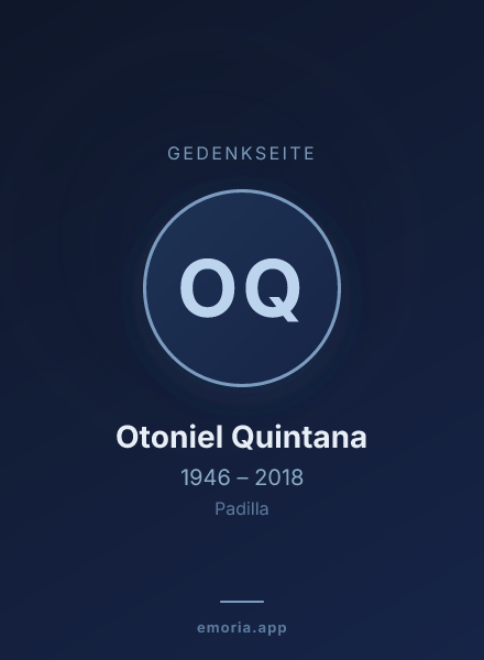 Gedenkportrait von Otoniel Quintana