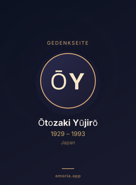 Gedenkportrait von Ōtozaki Yūjirō