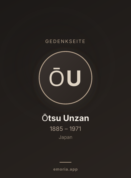 Gedenkportrait von Ōtsu Unzan