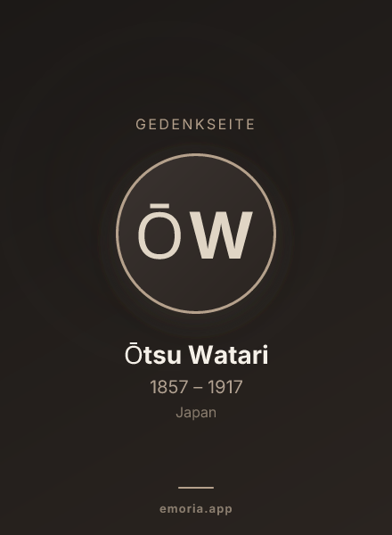 Gedenkportrait von Ōtsu Watari
