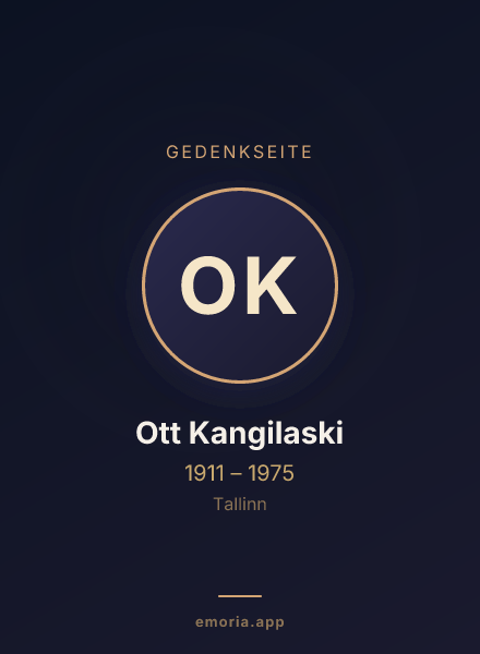 Gedenkportrait von Ott Kangilaski