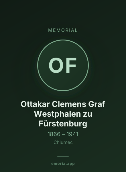 Memorial portrait of Ottakar Clemens Graf Westphalen zu Fürstenburg