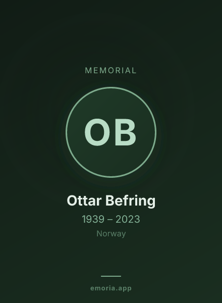 Memorial portrait of Ottar Befring