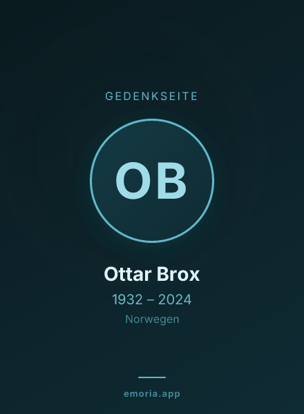 Gedenkportrait von Ottar Brox