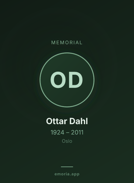 Memorial portrait of Ottar Dahl