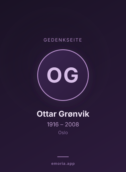 Gedenkportrait von Ottar Grønvik